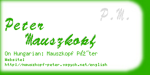 peter mauszkopf business card